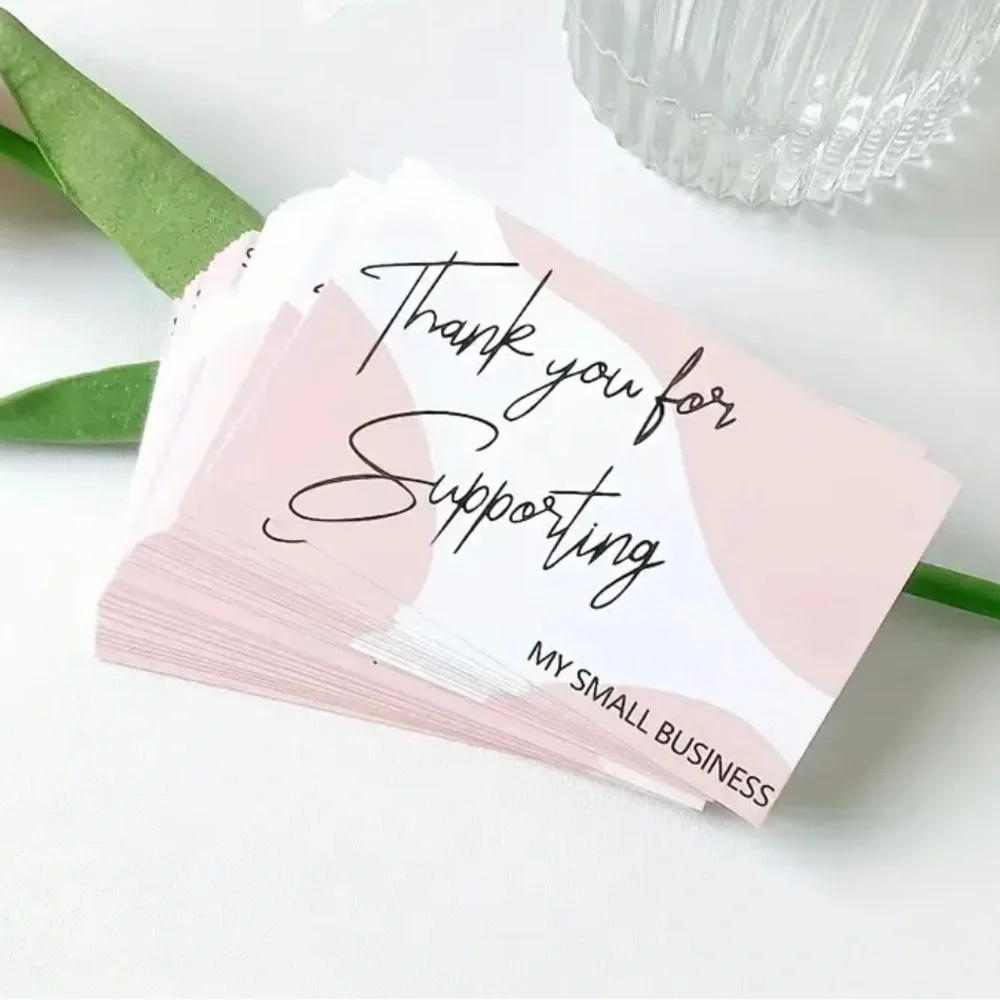 50 Thank you cards for resellers or your small business. Business card size